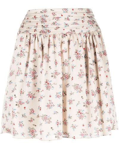 Zadig & Voltaire Javala Plissé Floral Mini Skirt - Multicolor