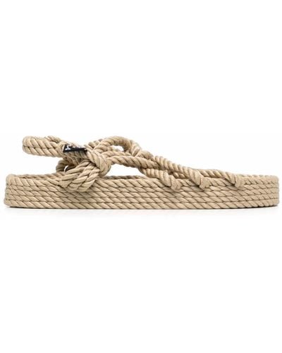 Nomadic State Of Mind Strappy Woven Sandals - Natural