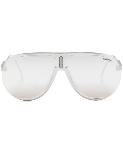 Carrera Superchampion Sonnenbrille mit Shield-Gestell - Weiß