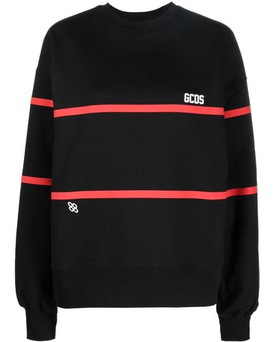 Gcds Stripe-detailed Sweatshirt - Black