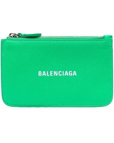 Balenciaga Cash Long Coin And Card Holder - Green