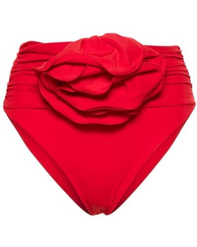 Magda Butrym Floral-appliqué Bikini Bottom - Red