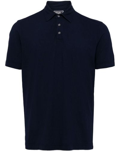 Fedeli Alby Jersey Polo Shirt - Blue