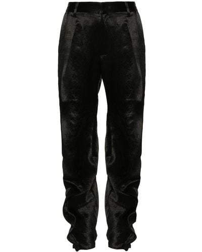 Y. Project Satin Pants With Stitching - Black