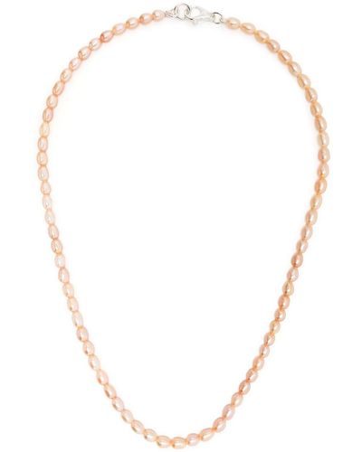 Hatton Labs Collier en perles à design de chaîne - Blanc