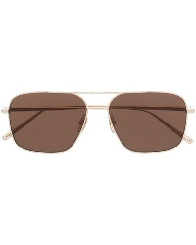 Chimi Tilted Square-frame Sunglasses - Brown