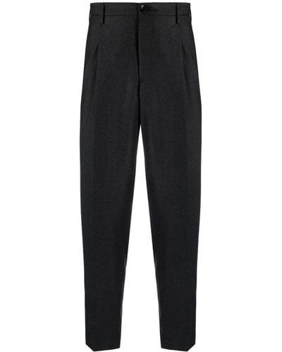 Incotex Pantalon de costume à détails plissés - Noir