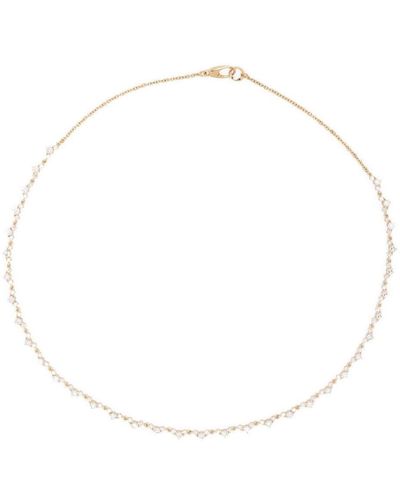 Lizzie Mandler 18kt Yellow Gold Éclat Diamond Tennis Necklace - White