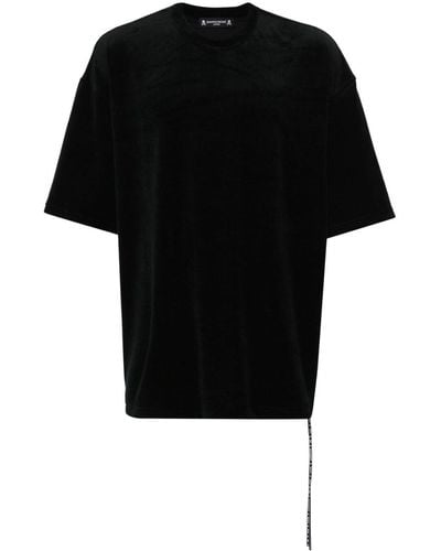 Mastermind Japan T-shirt en velours à tête de mort en perles - Noir