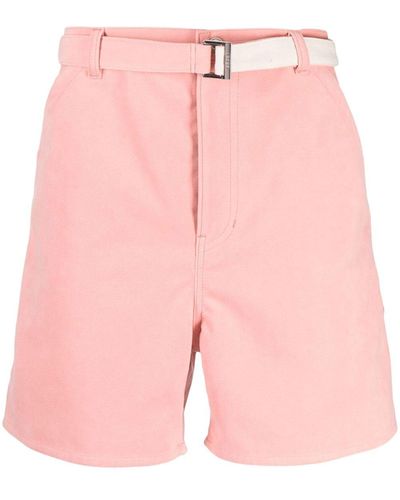 Sacai Belted Thigh-length Shorts - Pink