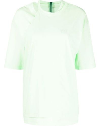 Y-3 T-shirt Met Logoprint - Groen