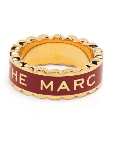 Marc Jacobs The Medallion Ring mit Wellenkanten - Orange