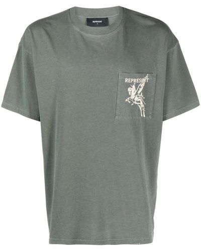 Represent Power and Speed T-Shirt mit Print - Grün