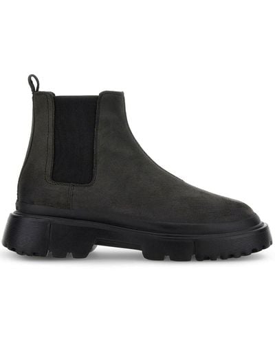 Hogan Bottines Chelsea en daim - Noir