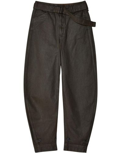 Lemaire Belted Tapered Pants - Grey