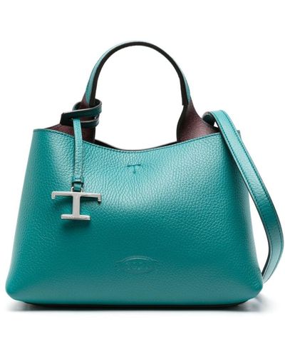 Tod's Micro Leather Tote Bag - Blue