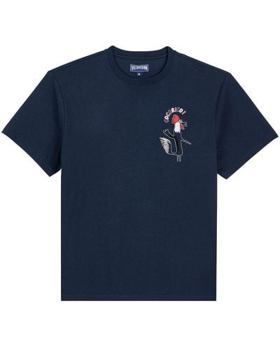 Vilebrequin Cocorico T-Shirt aus Bio-Baumwolle - Blau