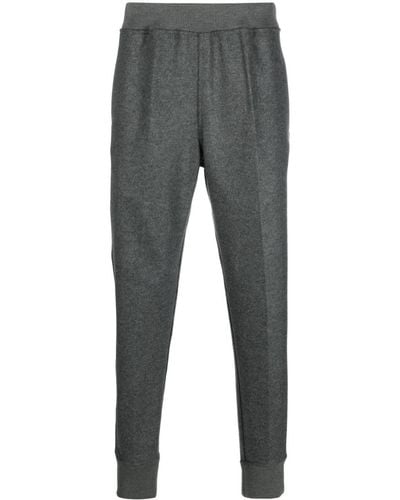 Jil Sander Elasticated-waistband Wool Track Trousers - Grey