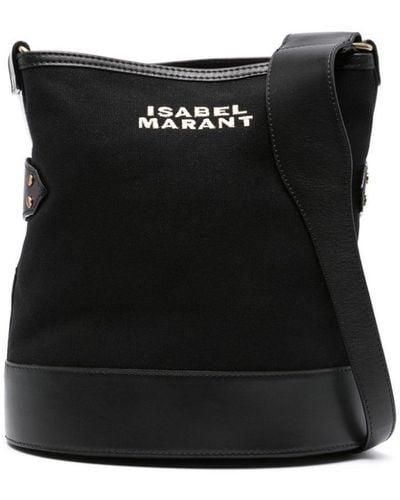 Isabel Marant Samara Leather Bucket Bag - Black