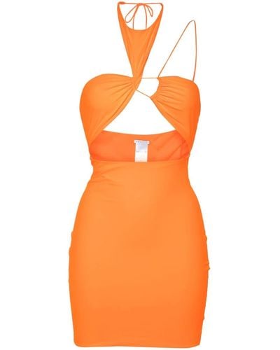 Amazuìn Kaya Cut-out Mini Dress - Orange