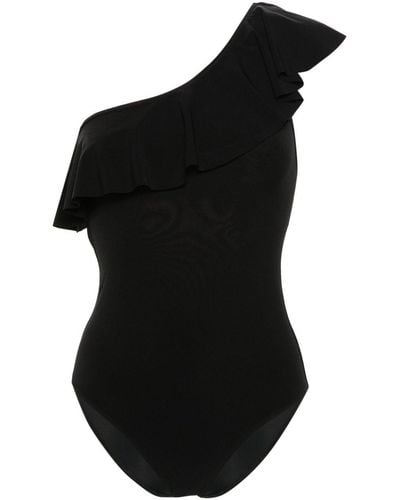 Isabel Marant Sicilya Ruffle-detailing Swimsuit - Black