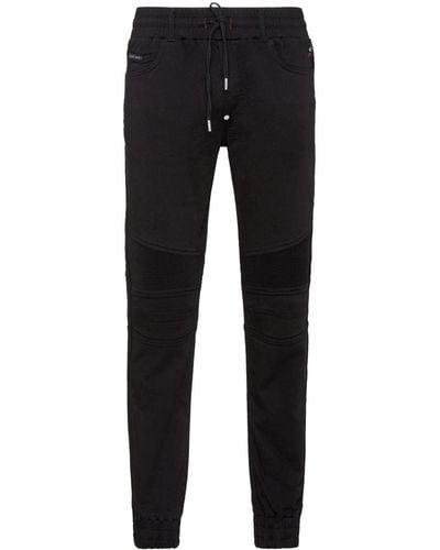 Philipp Plein Jeans slim a vita media - Nero