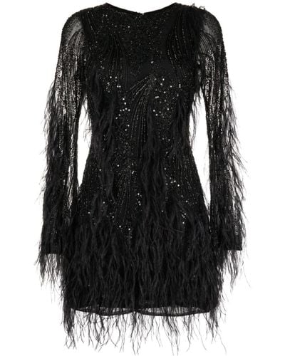 Rachel Gilbert Vestido Aster bordado - Negro