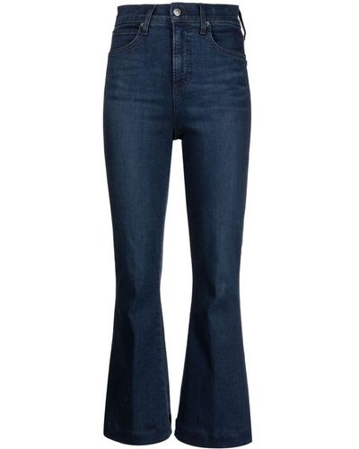 Veronica Beard Carson High Waist Flared Jeans - Blauw