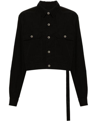 Rick Owens DRKSHDW Giacca-Camicia crop - Nero