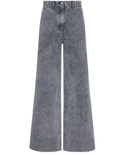 Rosetta Getty Acid-wash Wide-leg Jeans - Grey