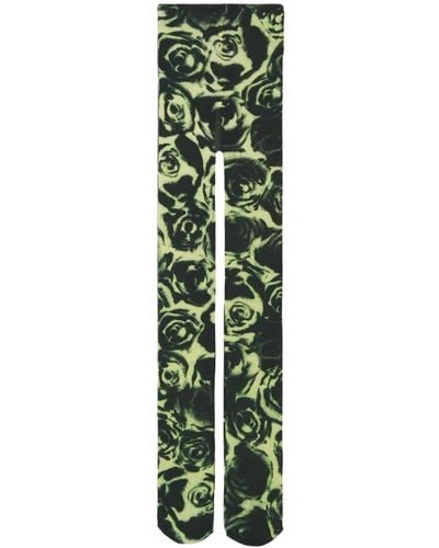 Burberry Strumpfhose mit Rosen-Print - Grün
