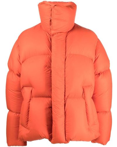 Ambush High-collar Padded Short Jacket - Orange