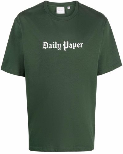 Daily Paper T-shirt à logo imprimé - Vert