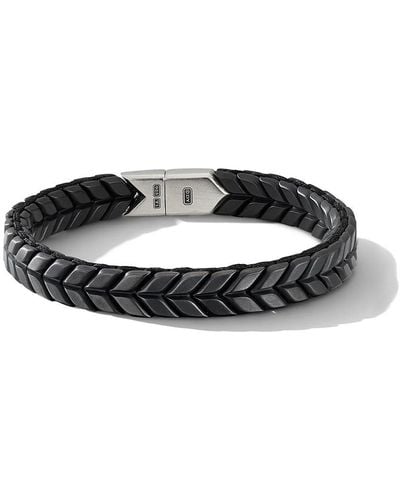 David Yurman Chevron Woven Bracelet - Black