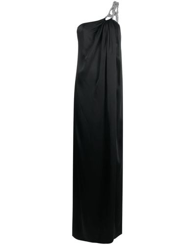 Stella McCartney Crystal One-shoulder Long Dress - Black