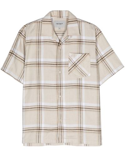 Carhartt Mika Plaid-check Flannel Shirt - Natural