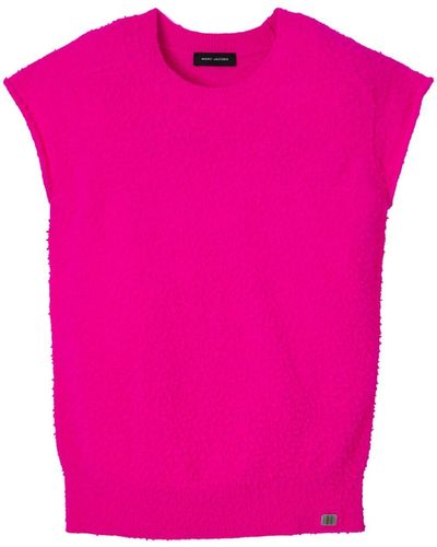 Marc Jacobs Pilled Cap-sleeve Wool Vest - Pink