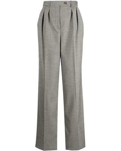 Rochas Puppytooth Tuxedo Trousers - Grey