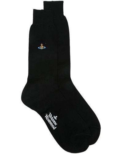Vivienne Westwood Uni Color Plain Socks - Black