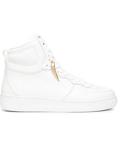 Roberto Cavalli High-top Lace-up Sneakers - White