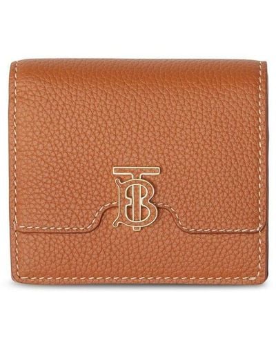 Burberry Tb-plaque Folding Wallet - Brown
