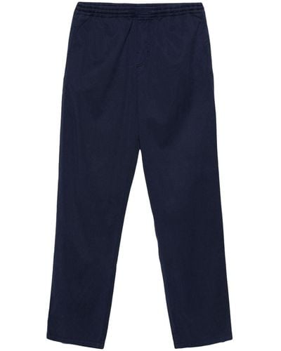 Aspesi Drawstring-waist Tapered Trousers - Blue