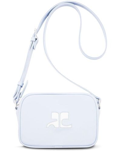 Courreges Leather Camera Bag - White