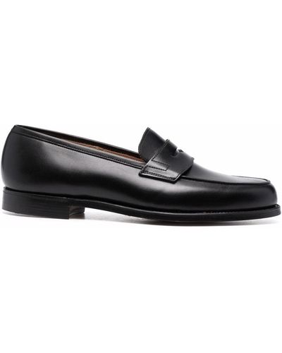 Crockett & Jones Mocassins en cuir à entaille penny - Noir