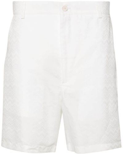 Missoni Zigzag-jacquard Bermuda Shorts - White