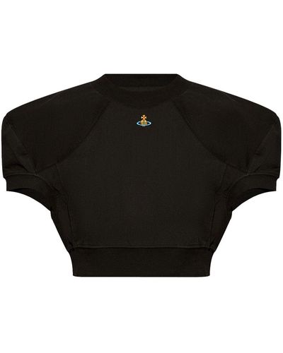 Vivienne Westwood Logo-embroidered Cotton T-shirt - Black