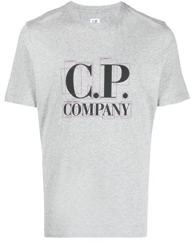 C.P. Company T-shirt à logo imprimé - Gris