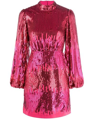RIXO London Mini-jurk Met Pailletten - Rood