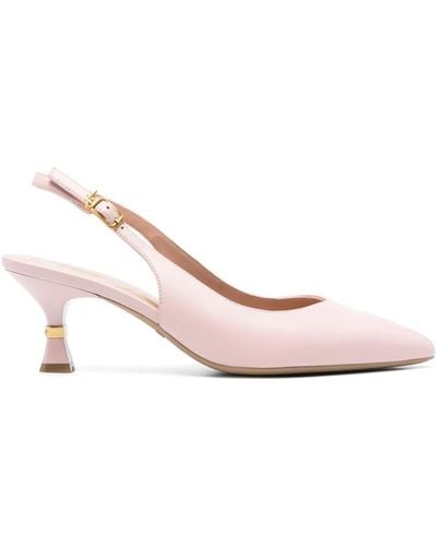 Liu Jo 65mm Leather Court Shoes - Pink