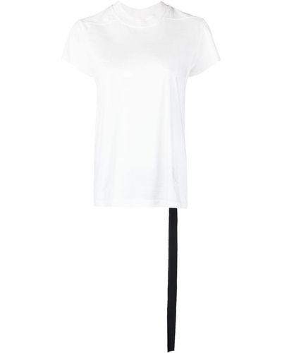 Rick Owens DRKSHDW T-shirt en coton à détail de sangle - Blanc